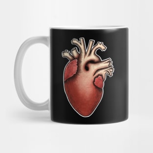 Human heart anatomy ,i love my heart Mug